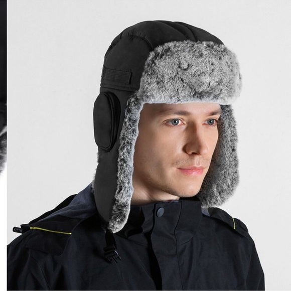 Winter Trapper Hat Men Women | Waterproof Fur Ushanka Ear Flap Ski Snow Cap - Picture 5 of 8